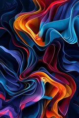 Obraz premium colors and a complex pattern that adds dynamism to it. Its abstract elements and various textures create an .