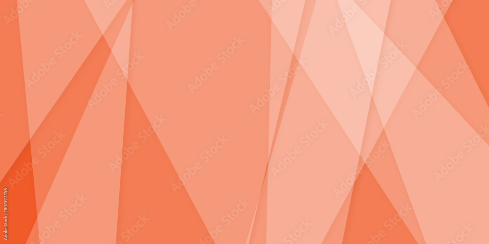 Poster abstract geometric background with orange gradient color. graphic illustration of digital technology