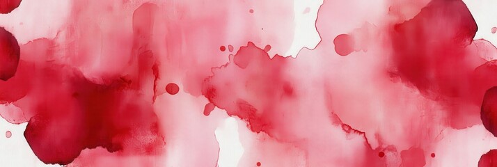 Obraz premium Abstract Red Watercolor Painting