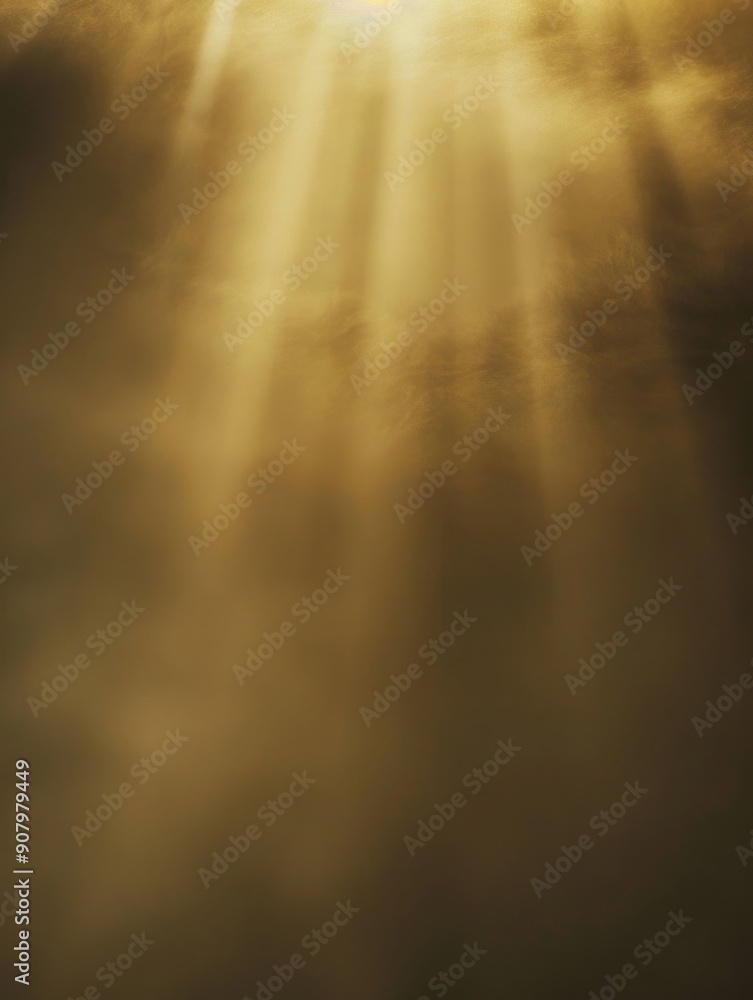 Poster a light shining through a window on a cloudy day. the light is warm and golden, creating a peaceful 