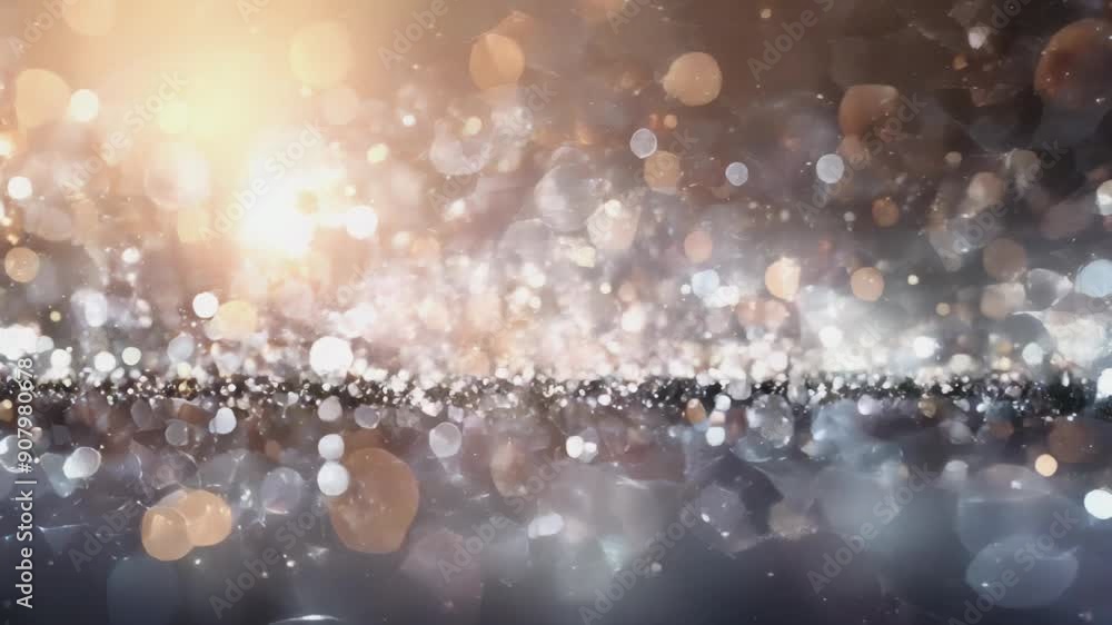 Poster a mesmerizing display of sparkling lights creates a magical atmosphere with shimmering reflections o