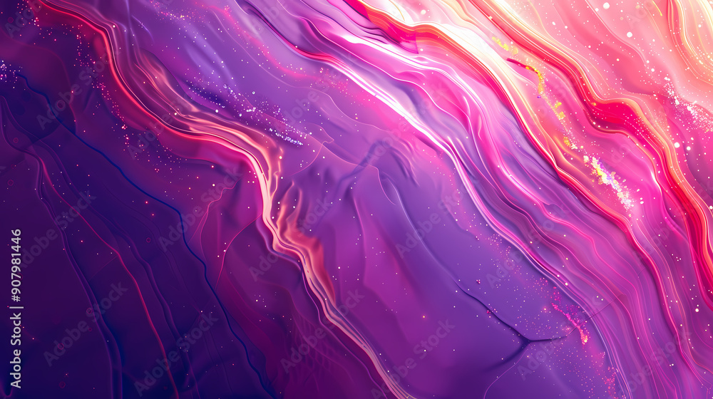 Wall mural A vibrant abstract background featuring a swirled mix of purple, pink, and gold. The textured surface creates an intriguing visual experience, with subtle shimmer adding to the depth.