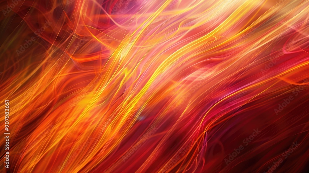 Poster dynamic lines and vibrant colors create a lively, abstract background.