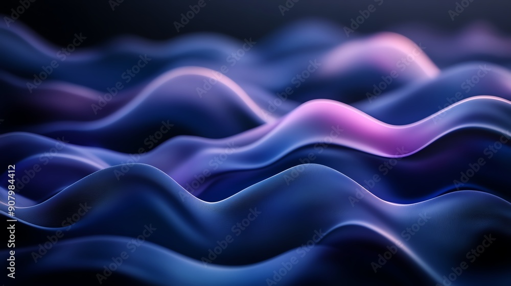 Poster abstract wave patterns with smooth lines