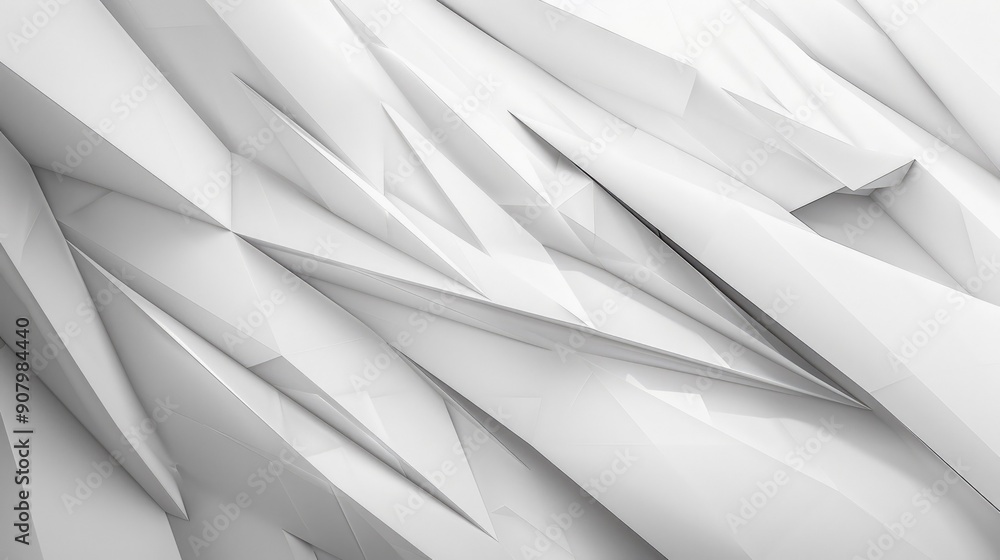 Fototapete Sharp, angular lines in monochromatic tones create a striking abstract background.