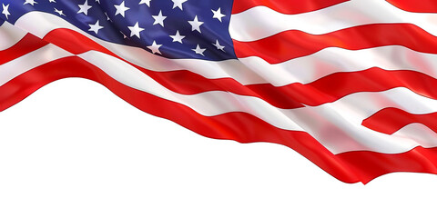 Waving American flag