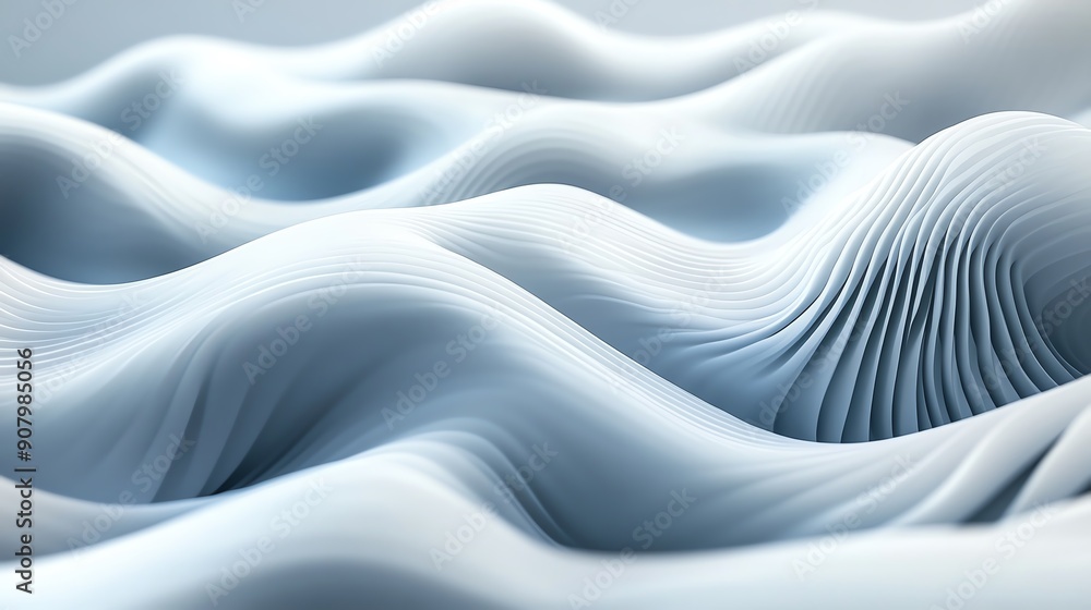 Poster abstract wave patterns with smooth lines