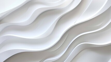 Obraz premium Thin, wavy lines on a white background provide a minimalist abstract background.