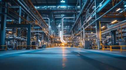 Obraz premium Harmonizing Efficiency and Sustainability: The Synergy of Engineering and Finance in Industrial Construction