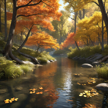 Awesome lake in firest wonderful view