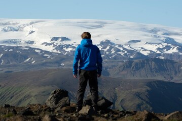 hiker in the mountains