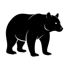 Fototapeta premium black bear silhouettes on the white background