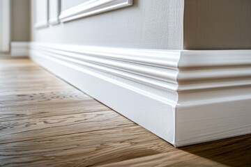 House Ds skirting board a decorative trim at the baseboards. Concept The skirting board is a decorative trim