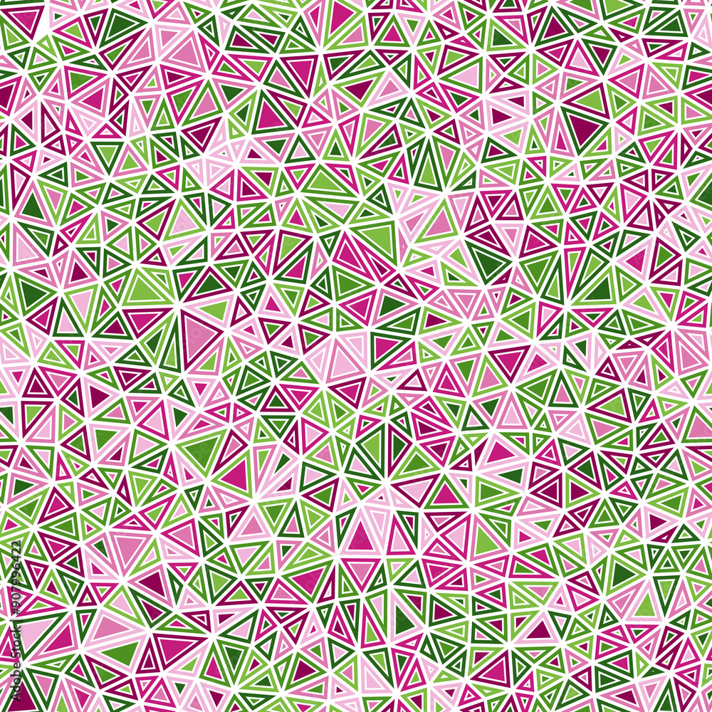 Poster abstract mosaic background. tiny triangles size. solid shapes in frames. multicolored style. repeata