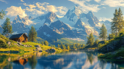 A picturesque mountain landscape. mountain landscape picturesque nature scenic view outdoors travel beauty peaks.