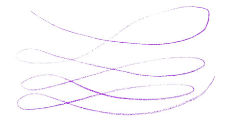 Purple pencil strokes in simple style, isolated on transparent background.