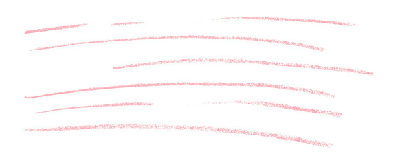 Pink pencil strokes in simple style, isolated on transparent background.