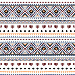 Southwest geometric seamless patterns Aztec Navajo Native American tribal ethnic colorful for textile printing