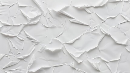 Fototapeta premium A white background with a lot of paper crumpled up