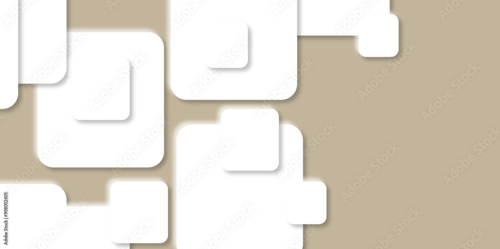 Aufkleber abstract grey square shape with futuristic concept embossed papercut background with neomorphism abs