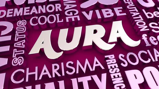 Aura Cool Vibe Presence Charisma Rizz Words 3d Animation