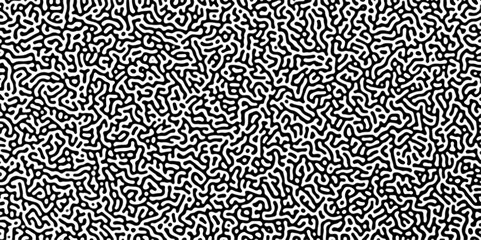 Gradient noise line abstract spread geometric background. Monochrome Turing reaction background. Abstract diffusion pattern with chaotic shapes. Vector illustration