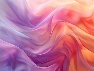 Obraz premium A mesmerizing abstract background featuring soft, flowing silk textures in vibrant hues of pink, orange, and purple.