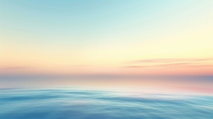Obraz premium A serene seascape at dusk, featuring gentle waves and a pastel sky that creates a tranquil and peaceful atmosphere.