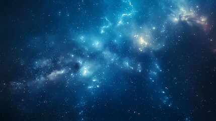 A captivating view of the night sky, filled with twinkling stars and ethereal clouds of gas and dust. The vast expanse of space is a mesmerizing sight, evoking a sense of wonder and awe.