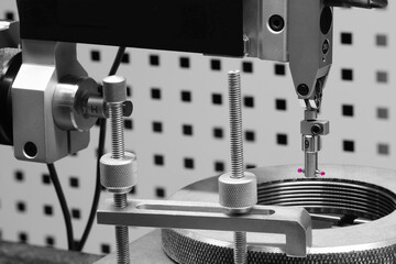 Quality control on milling CNC machine, coordinate measuring machine, Quality control machine