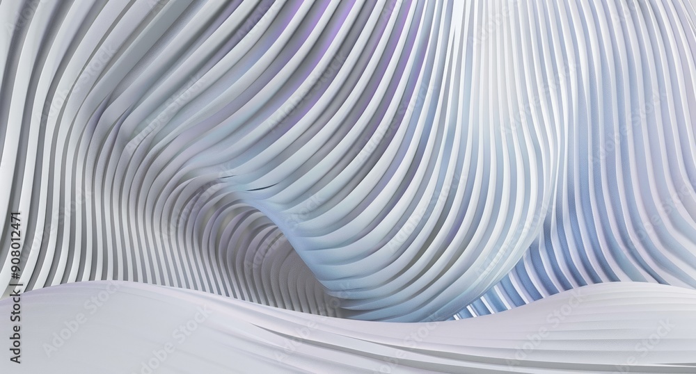 Poster the abstract curved lines of this 3d render create a dynamic and visually engaging design, set again