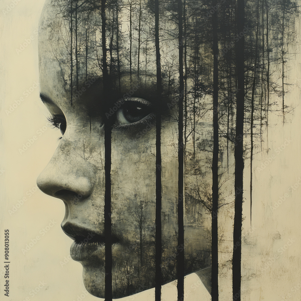 Aufkleber artistic rendering of a person journaling their thoughts and feelings as a method of improving menta