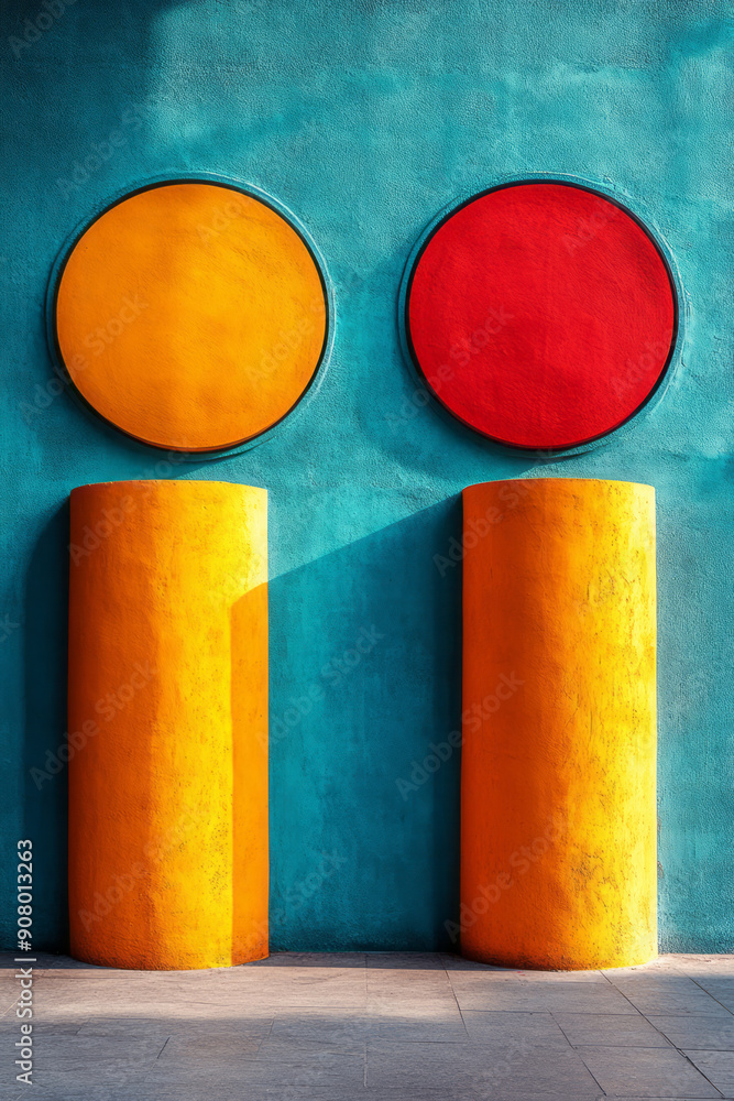 Poster minimalist design of two speech bubbles with different alphabets, highlighting the language barrier,