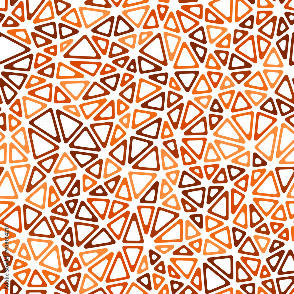 Poster minimal geometric background. small triangles size. mono tone style. rounded triangular cells outlin