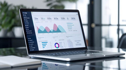 Business and investment analysis, policy maker analyzing recession impact data on a laptop