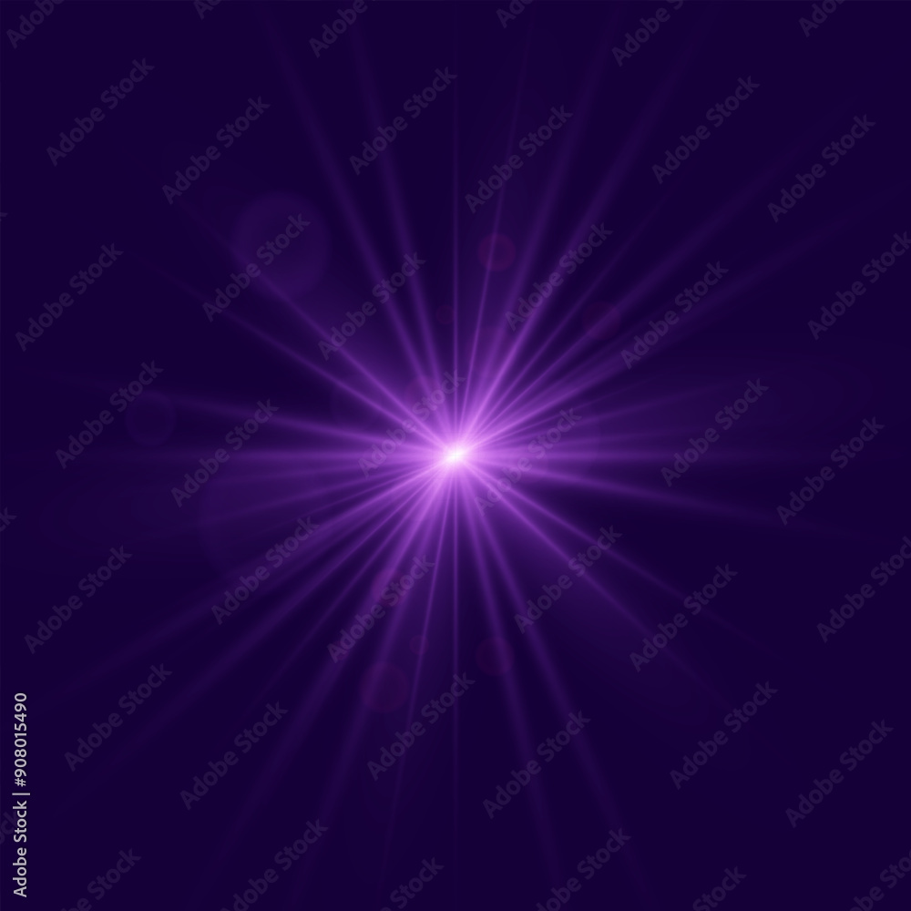 Poster light effect blue glowing light. solar flare. glow effect. starburst with shimmering sparkles.