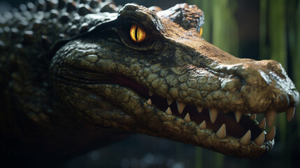 Obraz premium head of a crocodile