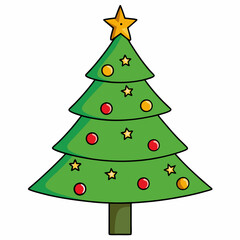 green christmas tree, christmas tree vector illustration, christmas vector art, tree silhouette, tree vector icon, eps