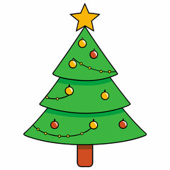 green christmas tree, christmas tree vector illustration, christmas vector art, tree silhouette, tree vector icon, eps