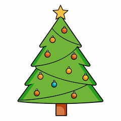 green christmas tree, christmas tree vector illustration, christmas vector art, tree silhouette, tree vector icon, eps