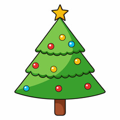 green christmas tree, christmas tree vector illustration, christmas vector art, tree silhouette, tree vector icon, eps