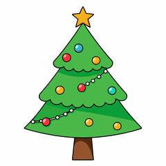 green christmas tree, christmas tree vector illustration, christmas vector art, tree silhouette, tree vector icon, eps