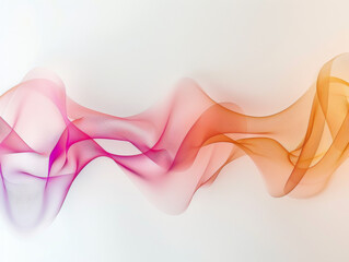 Naklejka premium Colorful Waves on White Background, Generative AI Illustration