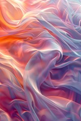 Obraz premium Serene Rhythmic Wave Patterns: Abstract Background in Soft Pastel Colors