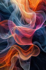 Obraz premium Tranquil Wave Patterns: Serene Abstract Design with Soothing Tones for Relaxation and Harmony