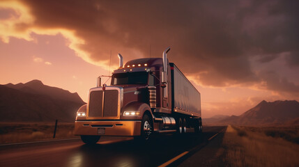 truck on the highway