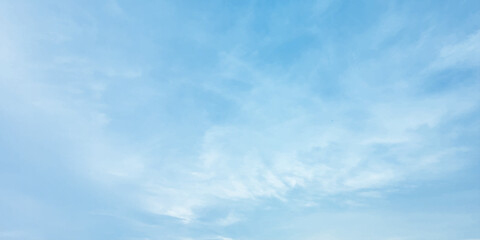 Fototapeta premium sunny sky blue light watercolor background. Aquarelle painting brush effect card paper textured canvas cloudy smoke space for text, entertaining card, template. aquamarine color graphics illustration