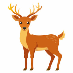 Fototapeta premium Deer silhouette vector, deer vector illustration, christmas vector art, deer silhouette, deer vector icon, eps