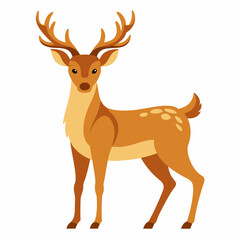 Deer silhouette vector, deer vector illustration, christmas vector art, deer silhouette, deer vector icon, eps