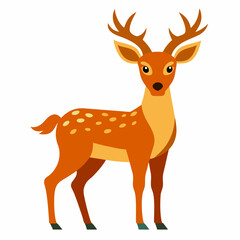 Obraz premium Deer silhouette vector, deer vector illustration, christmas vector art, deer silhouette, deer vector icon, eps